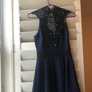 Navy blue homecoming dress